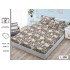Cearșaf cu Elastic Bumbac Satinat 180x200 cm + 2 Fețe de Pernă – Model Animal Print Bej, Maro și Negru, OHT-102