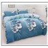 Set Pilotă Matlasată 185x230 cm + Cearșaf cu Elastic 180x200 cm + 2 Fețe de Pernă 50x70 cm – Fluturi și Flori, PPL-026