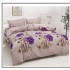 Set Pilotă Matlasată 185x230 cm + Cearșaf cu Elastic 180x200 cm + 2 Fețe de Pernă 50x70 cm – Flori Mov, PPL-031