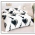 Set Pilotă Matlasată 185x230 cm + Cearșaf cu Elastic 180x200 cm + 2 Fețe de Pernă 50x70 cm –  Inimi Alb-Negru, PPL-032