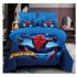 Lenjerie pat dublu, 6 piese, bumbac-finet, Albastru-Rosu, Spiderman, LCC-085