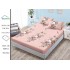 Cearșaf cu Elastic Bumbac Satinat 180x200 cm + 2 Fețe de Pernă – Model Orhidee Roz, OHT-127