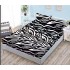 Cearșaf cu Elastic Bumbac Satinat 180x200 cm + 2 Fețe de Pernă – Model Zebra Alb-Negru, OHT-137