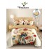 Lenjerie de Pat Dublu 4 Piese 5D cu Cearșaf cu Elastic – Ursuleț Teddy, LFL-129
