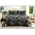 Cuvertură Matlasată pentru Pat Dublu din Bumbac Satinat, 230x250 cm + 2 Fețe de Pernă – Model Floral, CON-003