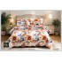 Cuvertură Matlasată pentru Pat Dublu din Bumbac Satinat, 230x250 cm + 2 Fețe de Pernă – Model Floral cu Fluturi, CON-005