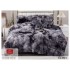Lenjerie Fluffy Gri Inchis 6 Piese Pat Dublu – Moale, Călduroasă și Elegantă, LCF-020