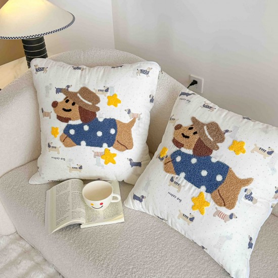 Pilotă-Pernă pentru Copii 2 în 1, 150x200 cm, Bumbac 100% – Model Cățeluși, PPL-057 Pilote Matlasate