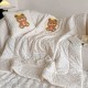 Pilotă-Pernă pentru Copii 2 în 1, 150x200 cm, Bumbac 100% – Model Ursuleț Prințesă, PPL-053 Pilote Matlasate