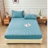 Husă / Topper Saltea 180x200 cm cu Elastic + 2 Fețe de Pernă – Albastru, HTC-025