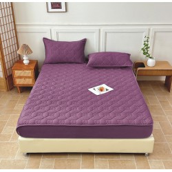 Husă / Topper Saltea 180x200 cm cu Elastic + 2 Fețe de Pernă – Mov, HTC-002