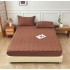 Husă / Topper Saltea 180x200 cm cu Elastic + 2 Fețe de Pernă – Maro Inchis, HTC-010