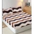 Cearșaf Cocolino cu Elastic + 2 Fețe de Pernă – Model Zig-Zag, Maro-Bej, HC-096