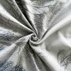 Lenjerie de Pat Dublu LUX 6 Piese din Finet cu Cearșaf cu Elastic – Model Copaci Gri Elegant, LPL-034 Lenjerii Finet premium  lux cu elastic