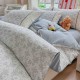 Lenjerie de Pat Premium 4 Piese, Bumbac 100%, cu Volănașe din Dantelă,Cearceaf Elastic– Model floral, LBB-001 Lenjerii 100% Bumbac