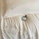 Lenjerie de Pat Premium Satin Deluxe cu Broderie Elegantă, Bumbac 100%, 4 Piese – Crem, LBB-024 Lenjerii 100% Bumbac
