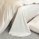 Lenjerie de Pat Premium Satin Deluxe cu Broderie Elegantă, Bumbac 100%, 4 Piese – Crem, LBB-024 Lenjerii 100% Bumbac
