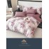 Set Lenjerie Pat Dublu 6 Piese cu Cearșaf cu Elastic – Bumbac Finet, Model Floral Roz Pudrat, LDE-206