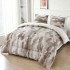 Pilotă Cocolino cu Blăniță 200×230 cm + 2 Fețe de Pernă 50×70 cm – Model Degrade Bej și Crem, PDC-033