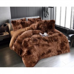 Pilota Fluffy cu Blăniță 200x230 cm + 2 fețe de pernă – Model Maro, PF-029