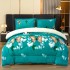 Pilotă Cocolino cu Blăniță 200×230 cm + 2 Fețe de Pernă – Model Fluturi, Turcoaz, PDC-038