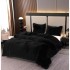Pilota Fluffy cu Blăniță 200x230 cm + 2 fețe de pernă – Negru, PF-002