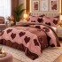 Pilotă Cocolino cu Blăniță 200×230 cm + 2 Fețe de Pernă 50×70 cm – Model Romantic cu Trandafiri și Inimi, PDC-049