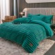 Lenjerie de Pat Premium JOJO Home, 4 Piese, Blăniță Artificială Tip Iepure, Cearșaf cu Elastic – Turcoaz, LJH-004 Lenjerii Blanita Iepure
