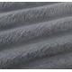 Lenjerie de Pat Premium JOJO Home, 4 Piese, Blăniță Artificială Tip Iepure, Cearșaf cu Elastic – Gri Inchis, LJH-005 Lenjerii Blanita Iepure