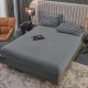 Lenjerie de Pat Premium JOJO Home, 4 Piese, Blăniță Artificială Tip Iepure, Cearșaf cu Elastic – Gri Inchis, LJH-005 Lenjerii Blanita Iepure