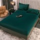 Lenjerie de Pat Premium JOJO Home, 4 Piese, Blăniță Artificială Tip Iepure, Cearșaf cu Elastic – Verde Smarald, LJH-007 Lenjerii Blanita Iepure
