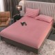 Lenjerie de Pat Premium JOJO Home, 4 Piese, Blăniță Artificială Tip Iepure, Cearșaf cu Elastic – Roz, LJH-009 Lenjerii Blanita Iepure