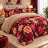 Pilotă Cocolino cu Blăniță 200×230 cm + 2 Fețe de Pernă – Model Floral Bordo, PDC-038