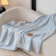 Șal Multifuncțional Jojo Home din Cașmir Artificial 100x140 cm cu Capse – Șal și Pătură 2 în 1, Blue, PJC-002 Paturi cu Margine