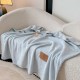 Șal Multifuncțional Jojo Home din Cașmir Artificial 100x140 cm cu Capse – Șal și Pătură 2 în 1, Blue, PJC-002 Paturi cu Margine