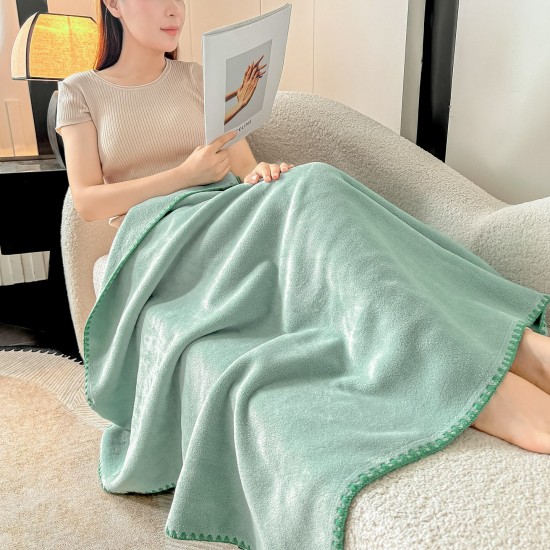 Șal Multifuncțional Jojo Home din Cașmir Artificial 100x140 cm cu Capse – Șal și Pătură 2 în 1, Verde, PJC-008 Paturi cu Margine