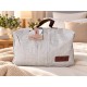 Pătură Jojo Home din Cașmir Artificial 200x230 cm – Moale, Pufoasă și Călduroasă, Crem, PJC-019 Paturi cu Margine