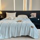 Pătură Jojo Home din Cașmir Artificial 200x230 cm – Moale, Pufoasă și Călduroasă, Albastru Deschis, PJC-013 Paturi cu Margine