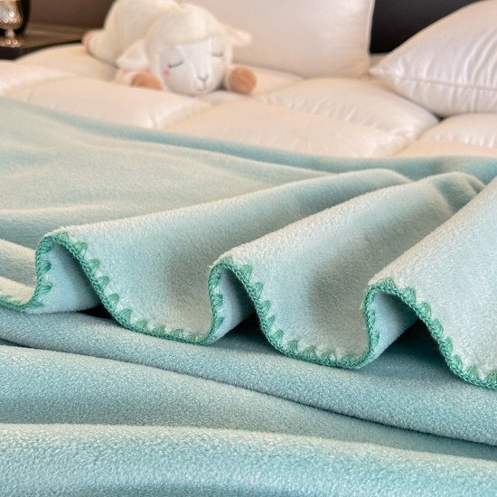 Pătură Jojo Home din Cașmir Artificial 200x230 cm – Moale, Pufoasă și Călduroasă, Verde Turcoaz, PJC-016 Paturi cu Margine