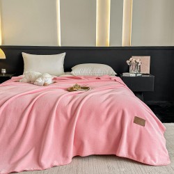 Pătură Jojo Home din Cașmir Artificial 200x230 cm – Moale, Pufoasă și Călduroasă, Roz, PJC-017