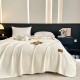Pătură Jojo Home din Cașmir Artificial 200x230 cm – Moale, Pufoasă și Călduroasă, Crem, PJC-019 Paturi cu Margine