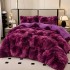 Pilota Fluffy cu Blăniță 200x230 cm + 2 fețe de pernă – Model Mov, PF-023