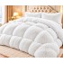 Set Pilotă Fluffy Pat Dublu 200x230 cm cu 2 Fețe de Pernă – Model Alb, PF-004