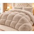 Set Pilotă Fluffy Pat Dublu 200x230 cm cu 2 Fețe de Pernă – Model Bej, PF-009