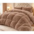 Set Pilotă Fluffy Pat Dublu 200x230 cm cu 2 Fețe de Pernă – Model Maro, PF-013
