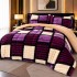 Set Pilota Pufoasa Cocolino, 3 Piese, 200x230 cm, Multicolor-Mov, patrate, PDC-034