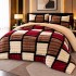 Set Pilota Pufoasa Cocolino, 3 Piese, 200x230 cm, Multicolor-Rosu, patrate, PDC-036
