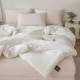 Pilotă Pufoasă din Microfibră 150x200 cm – Albă, Moale și Călduroasă, pentru Pat de o Persoană, Model Norișori, PPL-063 Pilote Matlasate