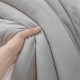 Pilotă Pufoasă din Microfibră 150x200 cm – Gri Deschis, pentru Pat de o Persoană, Model Norișori, PPL-065 Pilote Matlasate