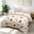 Pătură Cocolino 200x230 cm – Model Crăciun cu Ursuleți și Brăduți, Crem, Moale și Călduroasă, PTC-010